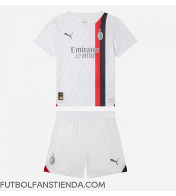 AC Milan Segunda Equipación Niños 2023-24 Manga Corta (+ Pantalones cortos)